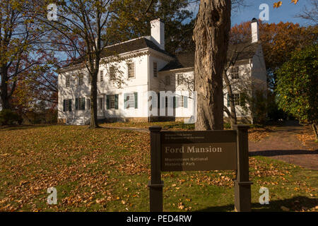 Hôtel particulier Ford George Washingtons headquarter Morristown NJ Banque D'Images