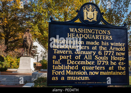 Hôtel particulier Ford George Washingtons headquarter Morristown NJ Banque D'Images