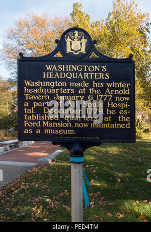 Hôtel particulier Ford George Washingtons headquarter Morristown NJ Banque D'Images