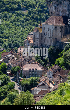 Rocamadour dans le département du Lot de sud-ouest de la France. Banque D'Images