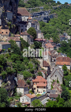 Rocamadour dans le département du Lot de sud-ouest de la France. Banque D'Images