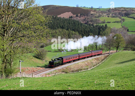 6430 Garthydwr sur le chemin de fer touristique de Llangollen 8.4.11 Banque D'Images