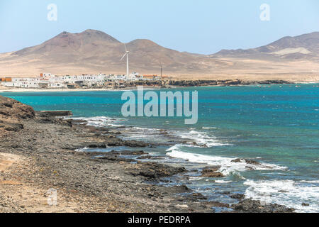 Vue sur la Puerta de la Cruz, dans le sud-ouest de Fuerteventura Banque D'Images