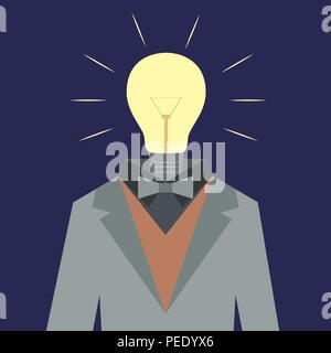 Les droits en litige avec lumière lampe au lieu head Illustration de Vecteur