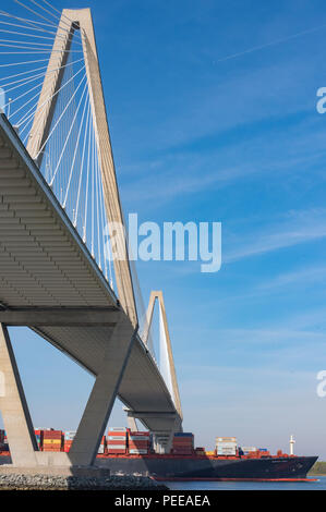 Arthur Ravenel Jr. Bridge est un pont à haubans au cours de la Cooper River en Caroline du Sud, USA Banque D'Images