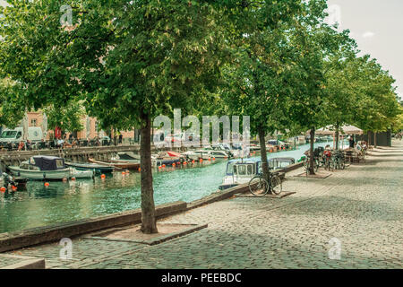 Canal Christianshavn, Copenhague, Danemark Banque D'Images