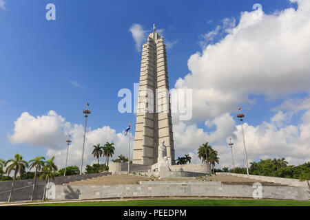 Place de la révolution et de la tour Memorial José Martí, Plaza de la Revolución, La Havane, Cuba Banque D'Images