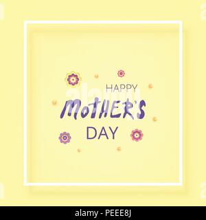 Happy Mother's Day Card carrés. Vector Illustration. Illustration de Vecteur