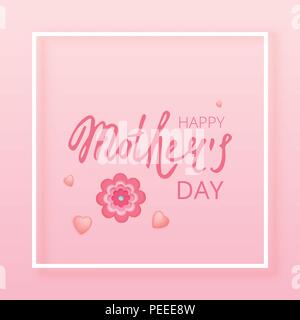Happy Mother's Day Card carrés. Vector Illustration. Illustration de Vecteur