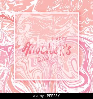 Happy Mother's Day Card carrés. Vector Illustration. Illustration de Vecteur