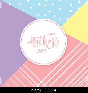 Happy Mother's Day Card carrés. Vector Illustration. Illustration de Vecteur