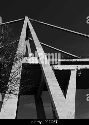 Pont Morandi, Gênes, Italie Banque D'Images