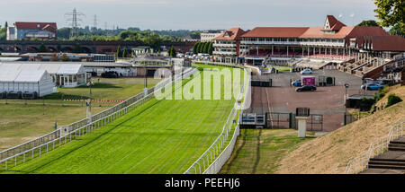 Chester, Royaume-Uni : Aug 6, 2018 : l''hippodrome de Chester est le plus ancien lieu des courses de chevaux en Grande-Bretagne. Banque D'Images