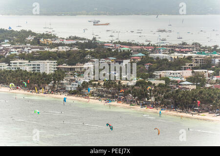 Activités nautiques sur l'île de Boracay sur philippines Banque D'Images