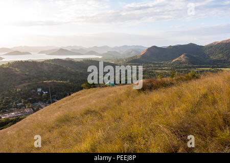 Vue sur le paysage des Philippines à Coron town Banque D'Images