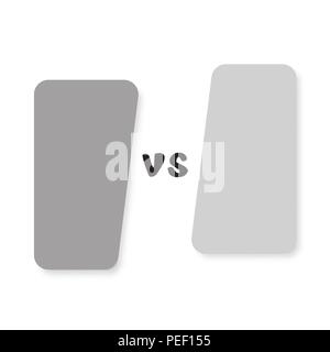 Par rapport aux lettres lutte historique. Carte VS gris. Vector illustration. Illustration de Vecteur