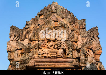 Naga à Prasat Hin Phanom Rung Historical Park, Buriram Thaïlande Banque D'Images