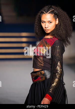 Sud Fashion Show 2018. Les images prises à partir de modèle de fosse de la presse par le photographe Steve Mack pour AfricanHair.com Banque D'Images