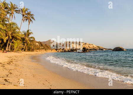 Une vue typique du Parc National Tayrona en Colombie Banque D'Images