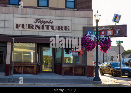 Rue principale à Austin (Minnesota) Banque D'Images