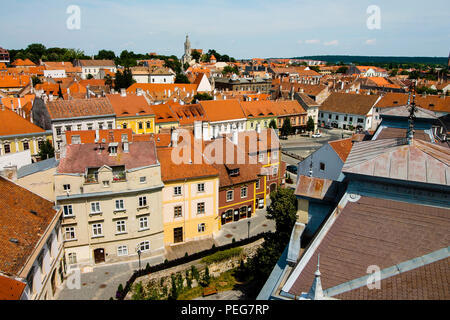 Paysage urbain en Hongrie - ville de Sopron. Cité médiévale Banque D'Images