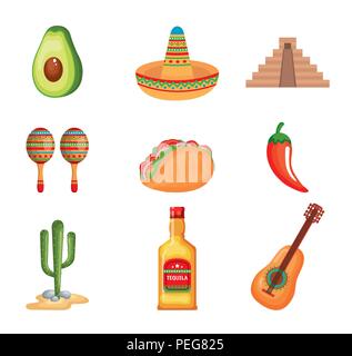 De délicieux mets mexicains icons vector illustration design Illustration de Vecteur