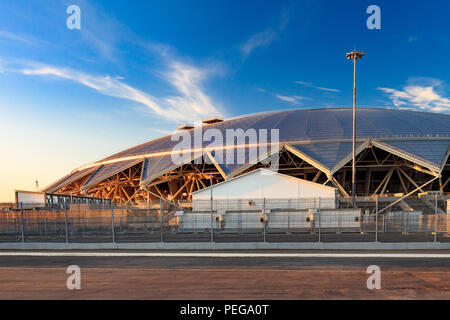 Samara, Russie, le 10 août 2018. Le nouveau stade pour le championnat du monde 2018 de football (le football). Banque D'Images