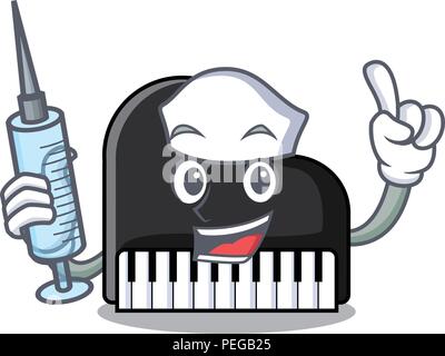 Caractère cartoon style piano infirmière Illustration de Vecteur