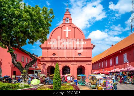 Christ Church et Dutch Square à Malacca (Melaka) Banque D'Images