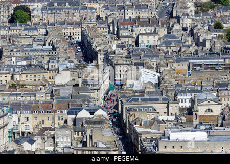 Une vue sur la ville d'Alexandra Park de la ville de Bath, Somerset, Angleterre Royaume-uni montrant les bâtiments, l'architecture et les rues de la ville Banque D'Images