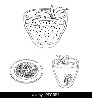 Plat végétarien contours icônes de collection set design.pour les légumes et les aliments lait symbole vecteur illustration de stock. Illustration de Vecteur