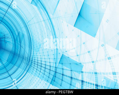 Résumé fond blanc et bleu - genres de technologie numérique Banque D'Images