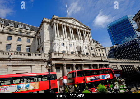 La banque d'Angleterre, Threadneedle Street, Londres, Angleterre Banque D'Images