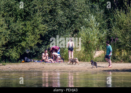 Les amateurs de soleil et les familles profitent du beau temps à Ruislip Lido à Hillingdon. Avec : Atmosphère, voir Où : London, England, United Kingdom Quand : le 15 Juil 2018 Credit : Wheatley/WENN Banque D'Images