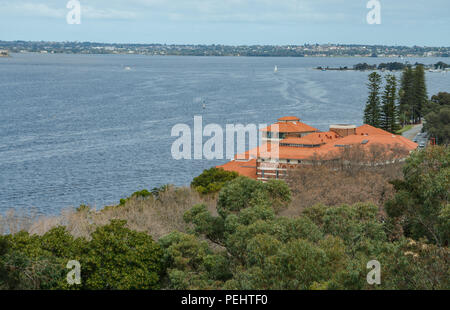 La Brasserie Swan et de la rivière Swan à baie de Perth, Australie, Océanie Banque D'Images