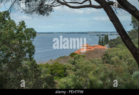 La Brasserie Swan et de la rivière Swan à baie de Perth, Australie, Océanie Banque D'Images