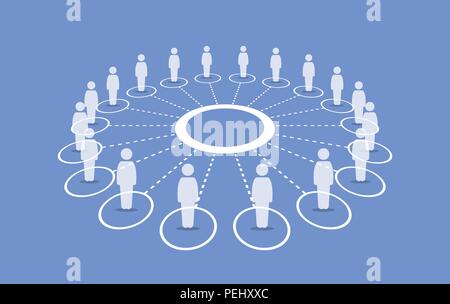 Les images vectorielles dépeint multi network, la coopération, le travail d'équipe, un groupe, une communauté, l'unité, et de l'organisation. Illustration de Vecteur