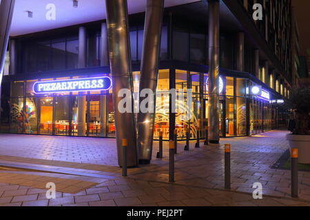 Pizza Express à la Leeds Dock Banque D'Images