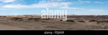 Vue panoramique de paysage lunaire, près de Swakopmund, Namibie. Banque D'Images