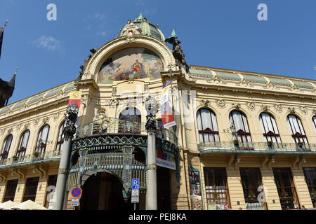 La Maison municipale de Prague République Tchèque Banque D'Images