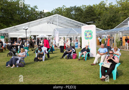 Vues générales de l'Edinburgh International Book Festival à Charlotte Square, Édimbourg. Banque D'Images