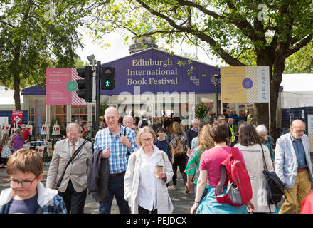 Vues générales de l'Edinburgh International Book Festival à Charlotte Square, Édimbourg. Banque D'Images