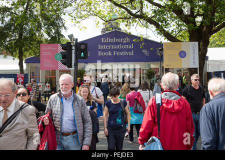 Vues générales de l'Edinburgh International Book Festival à Charlotte Square, Édimbourg. Banque D'Images