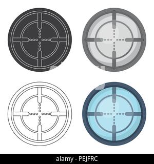 Vue d'optique.Paintball seule icône de style cartoon vector illustration stock symbol . Illustration de Vecteur