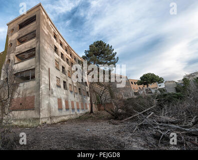 L'Italie, Cervia, structure abandonnée, une ancienne colonie de 1940, utilisé dans le passé comme résidence d'été pour les enfants Banque D'Images