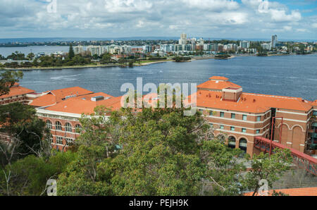 La Brasserie Swan et de la rivière Swan à baie de Perth, Australie, Océanie Banque D'Images