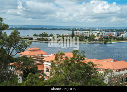 La Brasserie Swan et de la rivière Swan à baie de Perth, Australie, Océanie Banque D'Images