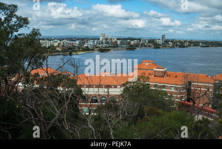 La Brasserie Swan et de la rivière Swan à baie de Perth, Australie, Océanie Banque D'Images