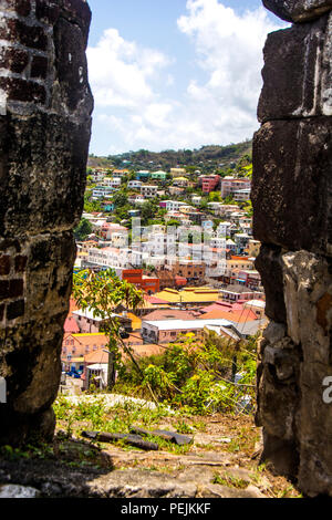 Vue de Saint George de Saint George fort, sur l'île de La Grenade Banque D'Images