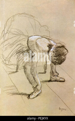 Ballerina Stretching, Degas, Edgar Banque D'Images